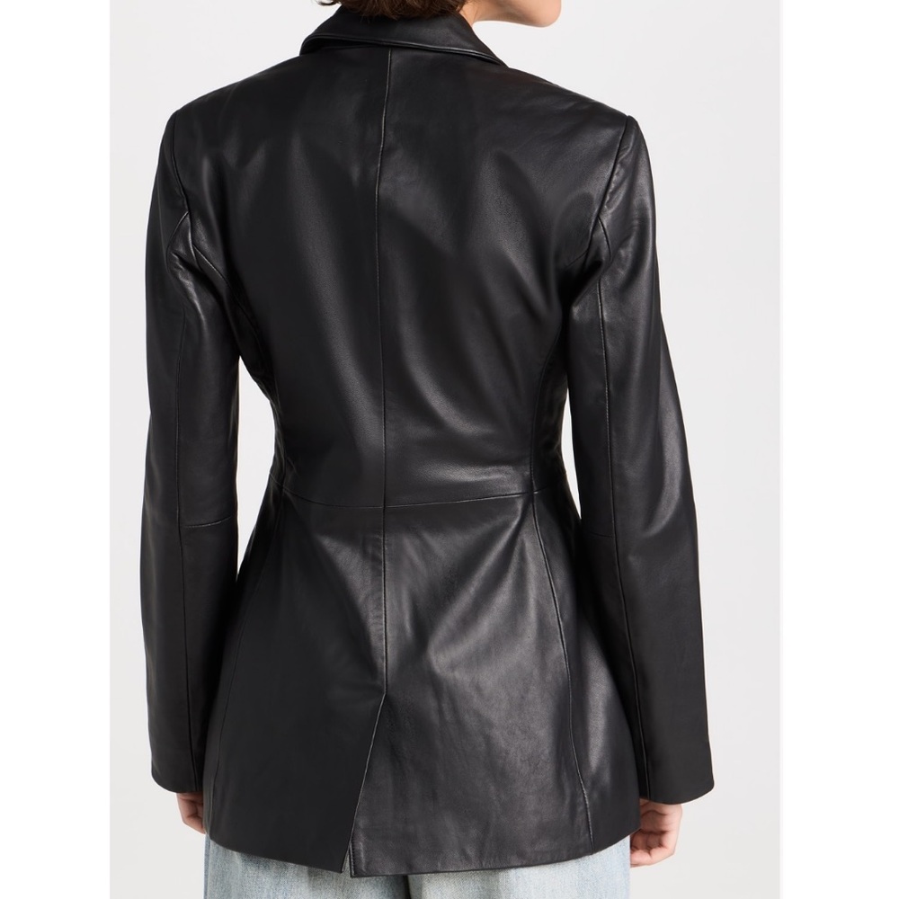 Reformation x Veda Hal Fitted Leather Blazer  NWOT - Picture 4 of 6
